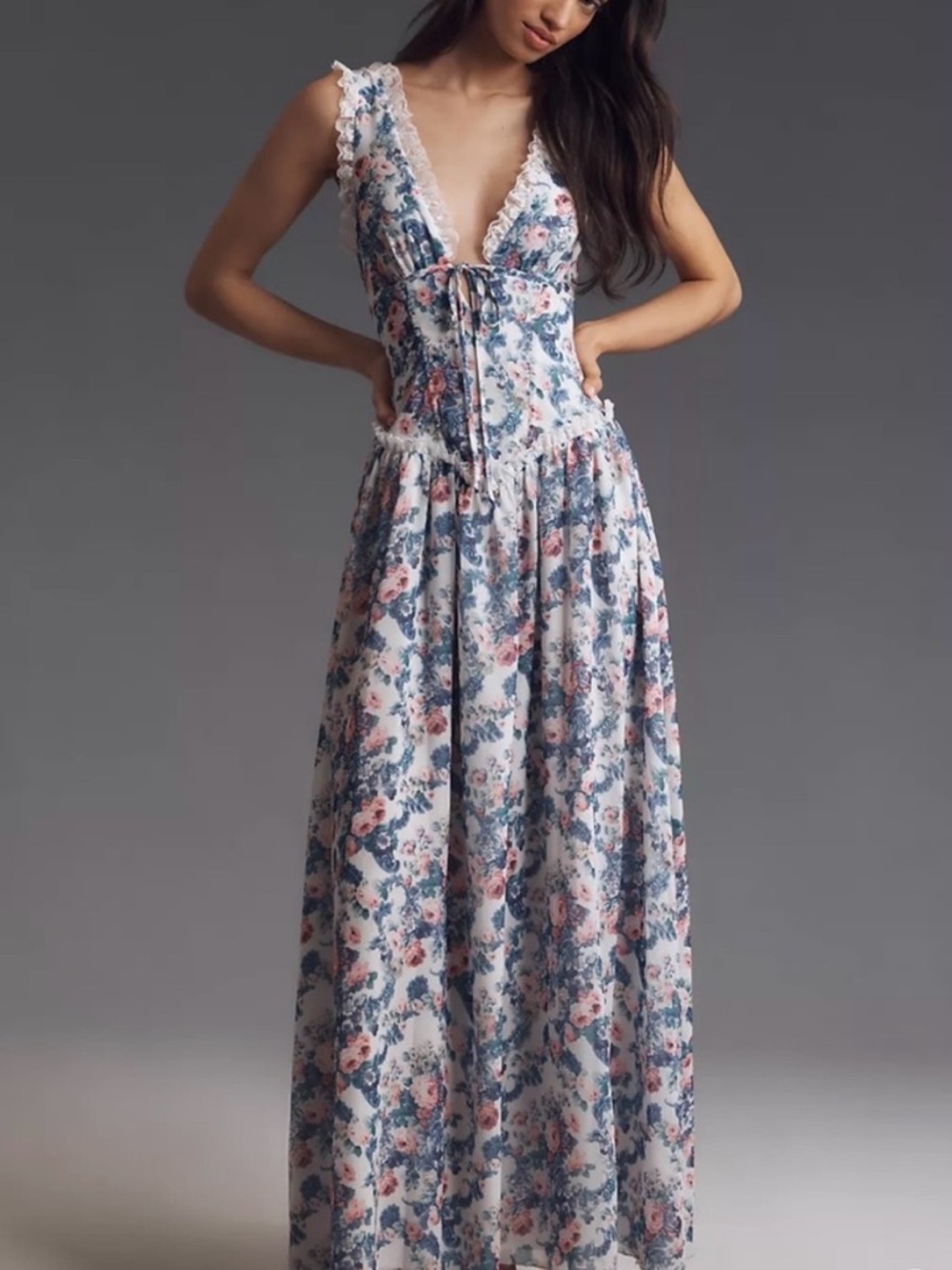 For Love And Lemons Floral Audrey Maxi Dress - Picture 2 of 11